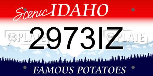 2973IZ Idaho License Plate