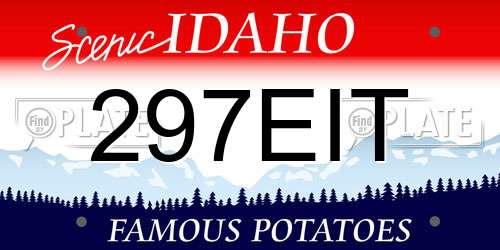 297EIT Idaho License Plate