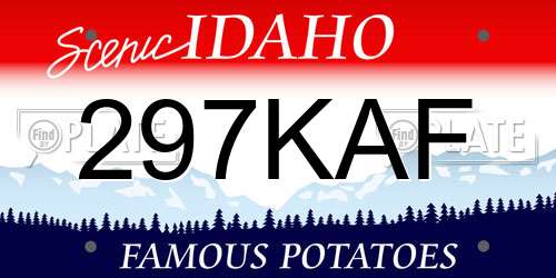 297KAF Idaho License Plate