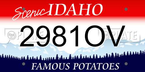 2981OV Idaho License Plate