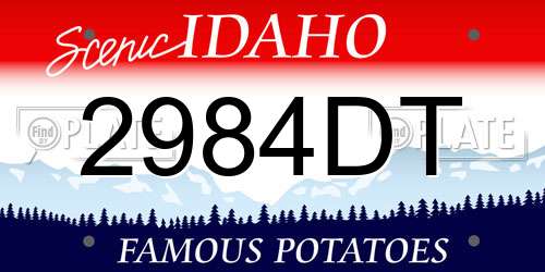 2984DT Idaho License Plate