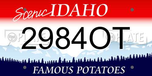 2984OT Idaho License Plate