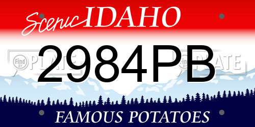 2984PB Idaho License Plate