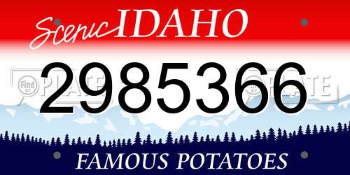 2985366 Idaho License Plate