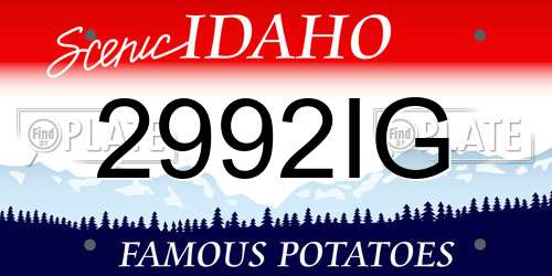 2992IG Idaho License Plate