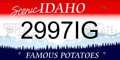 2997IG Idaho License Plate