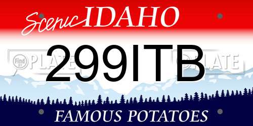 299ITB Idaho License Plate