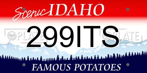 299ITS Idaho License Plate