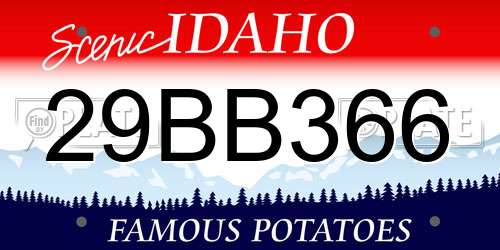 29BB366 Idaho License Plate