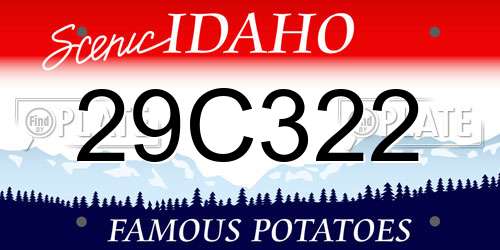 29C322 Idaho License Plate