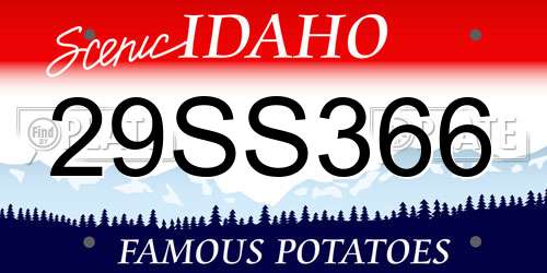 29SS366 Idaho License Plate