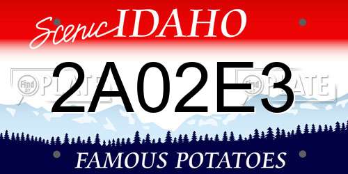 2A02E3 Idaho License Plate