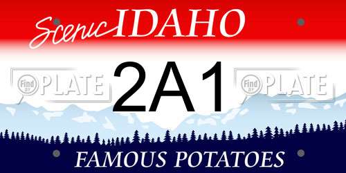 2A1 Idaho License Plate