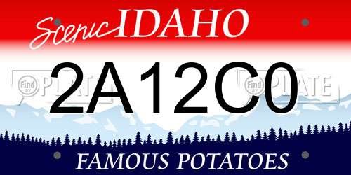 2A12C0 Idaho License Plate