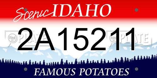 2A15211 Idaho License Plate