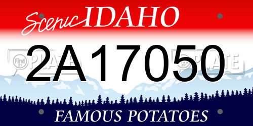 2A17050 Idaho License Plate