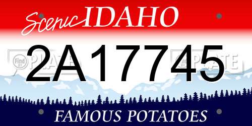 2A17745 Idaho License Plate