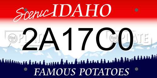 2A17C0 Idaho License Plate