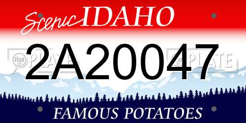 2A20047 Idaho License Plate