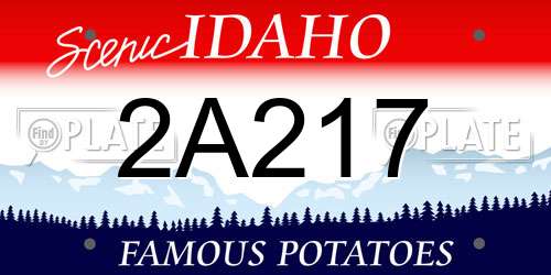 2A217 Idaho License Plate