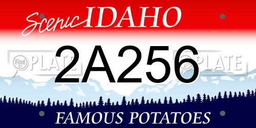 2A256 Idaho License Plate