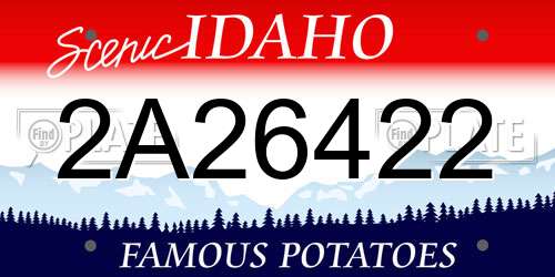 2A26422 Idaho License Plate