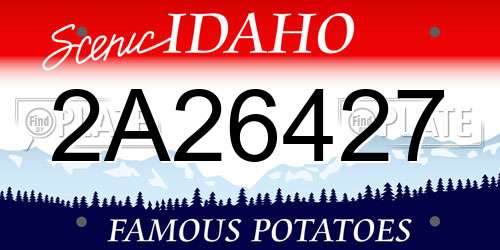 2A26427 Idaho License Plate
