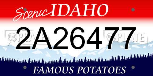 2A26477 Idaho License Plate
