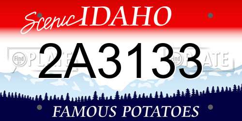 2A3133 Idaho License Plate