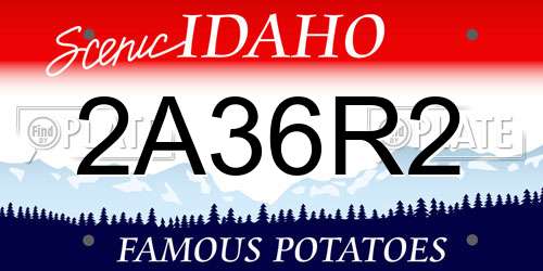 2A36R2 Idaho License Plate