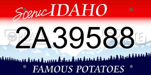 2A39588 Idaho License Plate