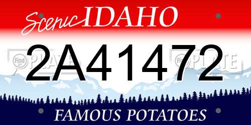 2A41472 Idaho License Plate