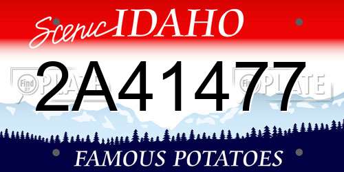2A41477 Idaho License Plate