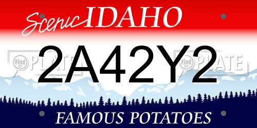 2A42Y2 Idaho License Plate