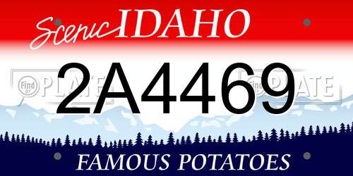 2A4469 Idaho License Plate