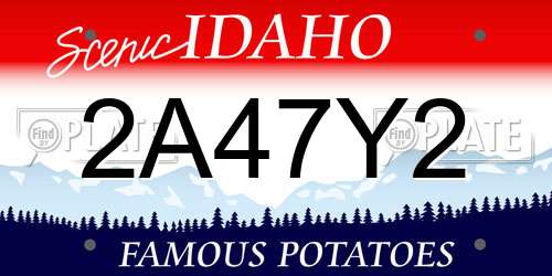 2A47Y2 Idaho License Plate