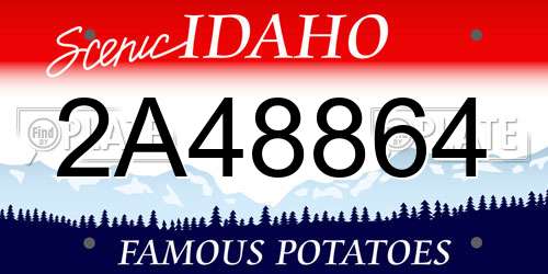2A48864 Idaho License Plate