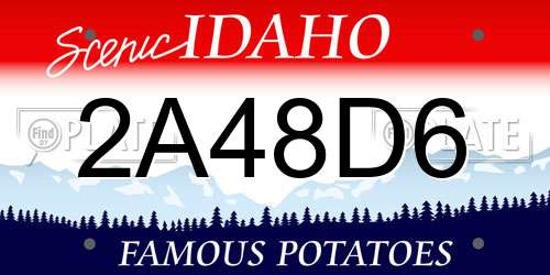 2A48D6 Idaho License Plate