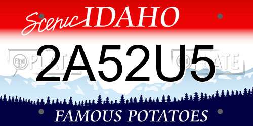 2A52U5 Idaho License Plate