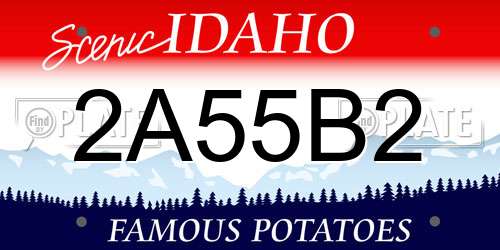 2A55B2 Idaho License Plate