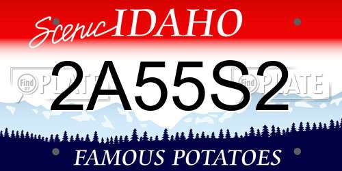 2A55S2 Idaho License Plate