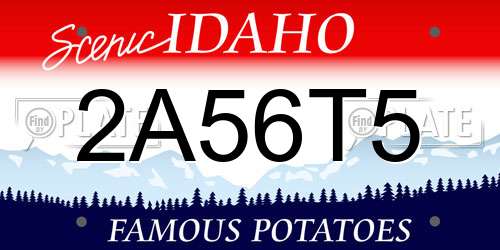2A56T5 Idaho License Plate