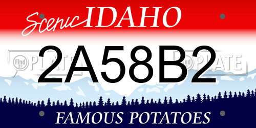 2A58B2 Idaho License Plate