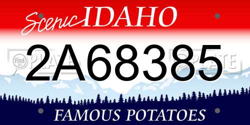 2A68385 Idaho License Plate