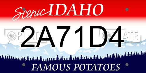 2A71D4 Idaho License Plate