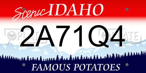 2A71Q4 Idaho License Plate