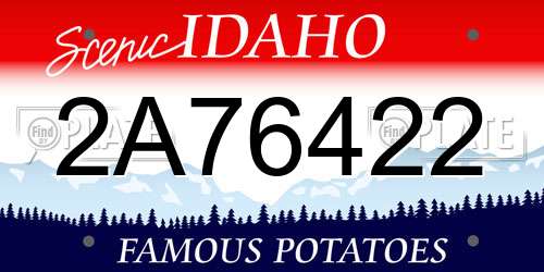 2A76422 Idaho License Plate