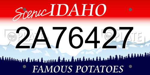 2A76427 Idaho License Plate