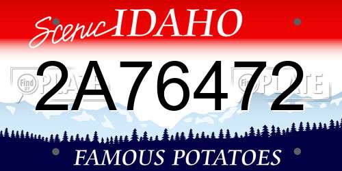 2A76472 Idaho License Plate