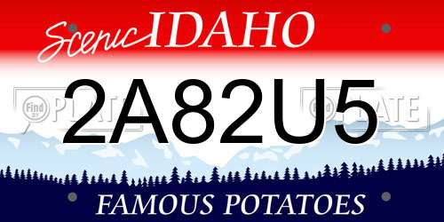 2A82U5 Idaho License Plate